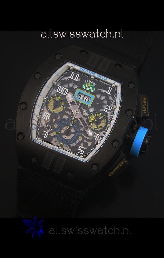 IMG_9085 Richard Mille RM011 Filipe Massa PVDin Black Nylon Strap Replica 2