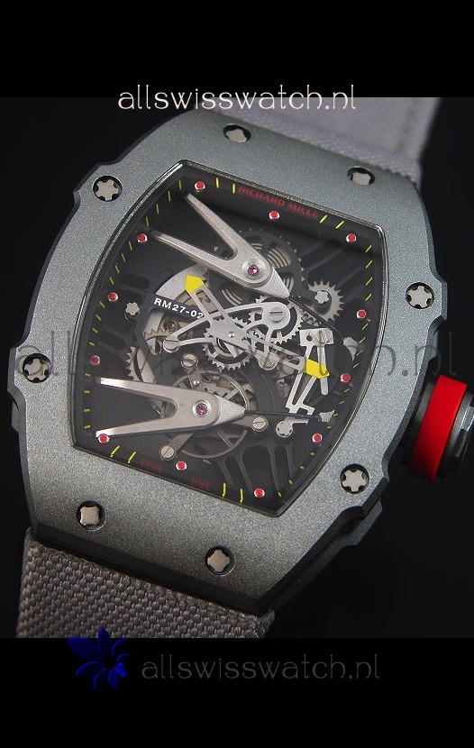 IMG_9085 Richard Mille RM027 Tourbillon Rafael Nadal Edition in Titanium Case Replica 2