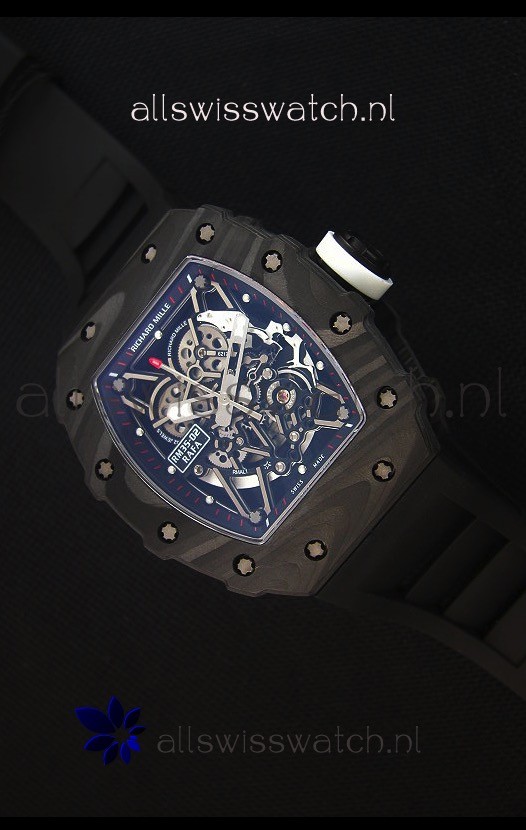 IMG_9085 Richard Mille RM035-2 Rafael Nadal Forged Carbon Case with White Crown Replica 2