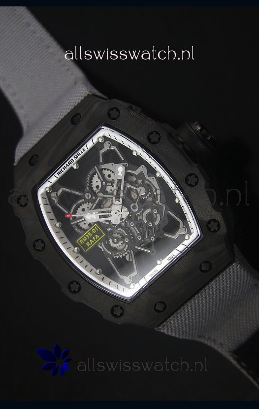 IMG_9085 Richard Mille RM35-01 Rafael Nadal EditionGrey Nylon Strap Replica 2