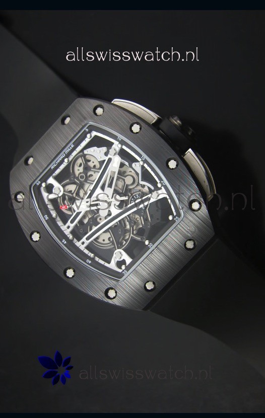 IMG_9085 Richard Mille RM061 Ceramic Case Black and White Bezel Replica 2