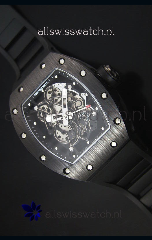 IMG_9085 Richard Mille RM055 Ceramic Case in Black Inner Bezel Replica 2