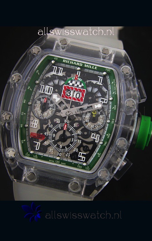 IMG_9085 Richard Mille RM056-1 Tourbillon Felipe Massa Chronograh Green Bezel Replica 2