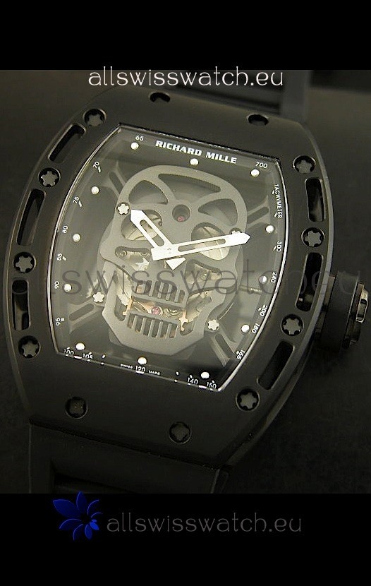 IMG_9085 Richard Mille RM052 Skull Tourbillonin PVD Case Replica 2