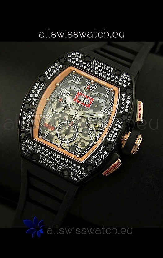 IMG_9085 Richard Mille Filippe Massa Edition Titanium in PVD/Pink Gold Case Replica 2