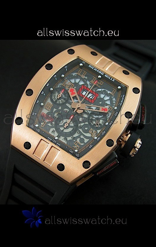 IMG_9085 Richard Mille RM011 Filipe Massa Pink Gold on Titanium Casing Replica 2