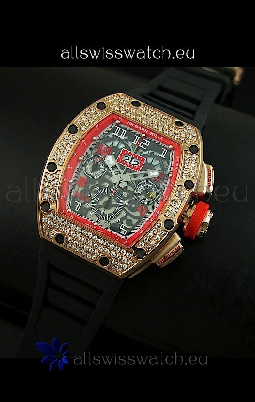 IMG_9085 Richard Mille Filippe Massa Edition Titaniumin Pink Gold Case Replica 2