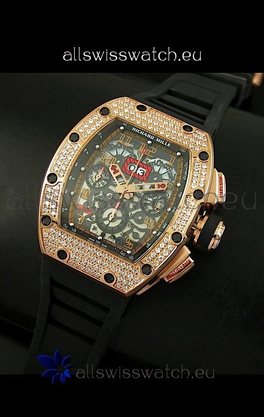 IMG_9085 Richard Mille Filippe Massa Edition Titaniumin Pink Gold Case Replica 2