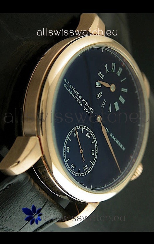 IMG_9085 A. Lange & Sohne Cortes de Geneve Decorative Bridges Classic Rose Gold in Black Dial Replica 2