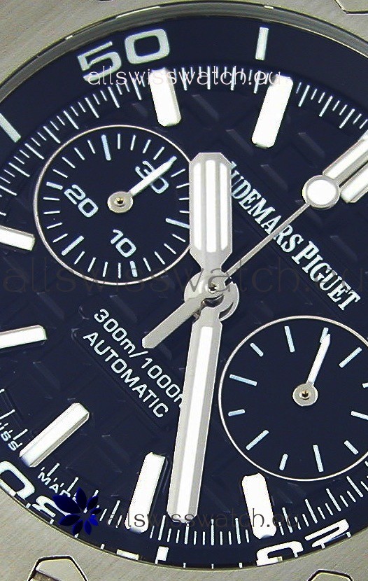 IMG_9085 Audemars Piguet Royal Oak Offshore Diver Chronograph Quartz in Black Dial Replica 2