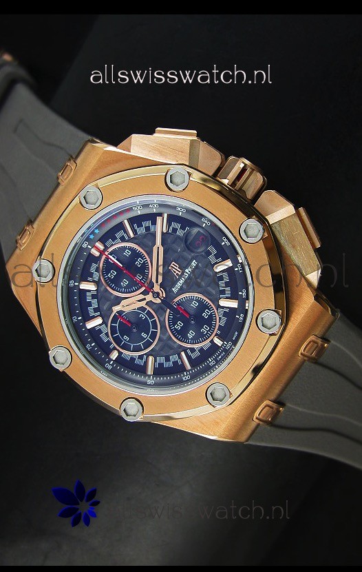 IMG_9085 Audemars Piguet Royal Oak Offshore Michael Schumacher Quartz Movement in Rose Gold Replica 2