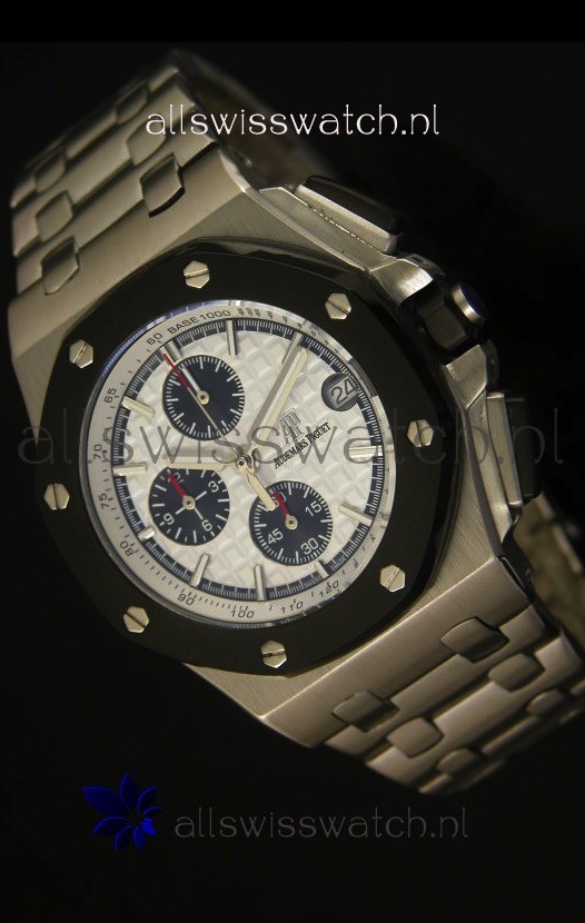 IMG_9085 Audemars Piguet Royal Oak Offshore in White Dial - Steel Case Replica 2