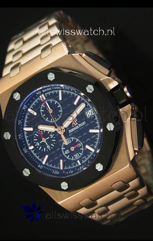 IMG_9085 Audemars Piguet Royal Oak Offshore in Pink Gold Case Replica 2