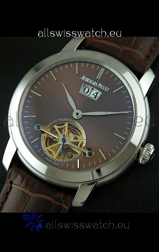 IMG_9085 Audemars Piguet Jules Tourbillon in Brown Dial Replica 2