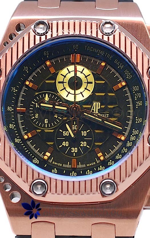IMG_9085 Audemars Piguet Royal Oak Offshore Limited Edition Survivor Rose Gold in Black Dial Replica 2