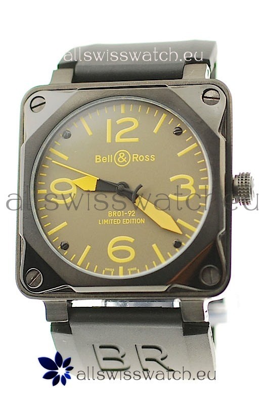 Bell and Ross BR01-92 Limited Edition PVD in Yellow Markers Replica 2