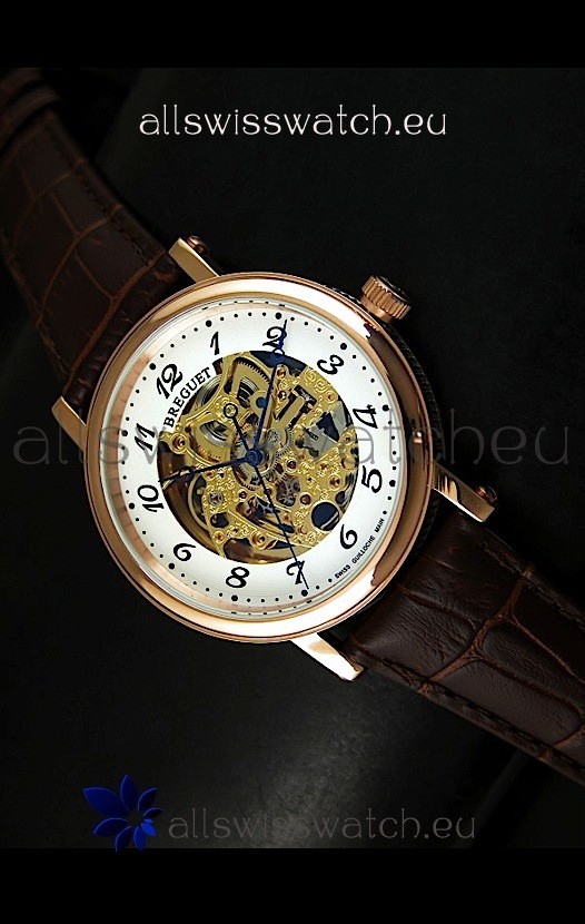 IMG_9085 Breguet Classique Automatic in Gold Skeleton Dial - Arabic Hour Numerals Replica 2