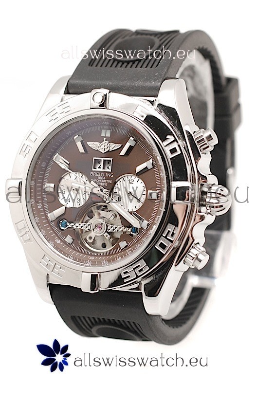 IMG_9085 Breitling Chronograph Chronometre Tourbillon in Brown Dial Replica 2