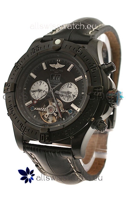IMG_9085 Breitling Chronometre Tourbillon in Black Strap Replica 2