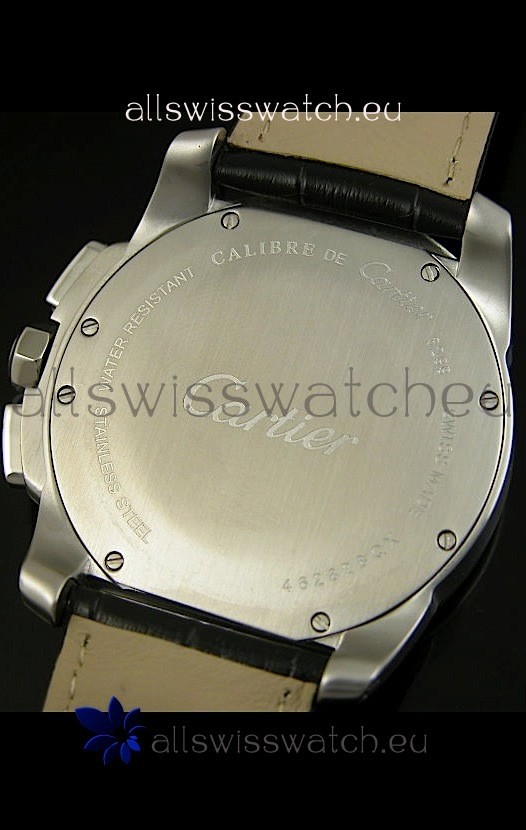 Calibre De Cartier Chronograph in Steel Replica 2