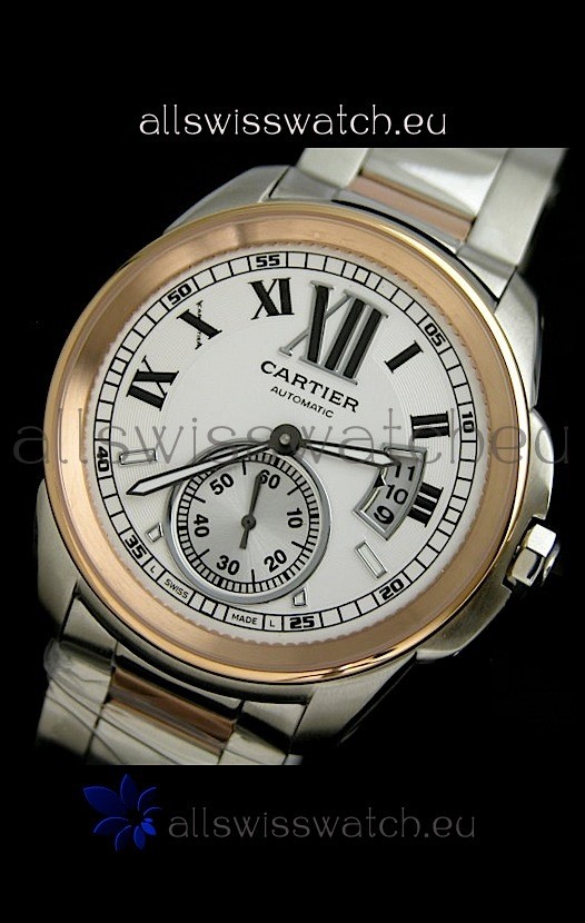 IMG_9085 Calibre De Cartier Automatic in Two Tone Replica 2
