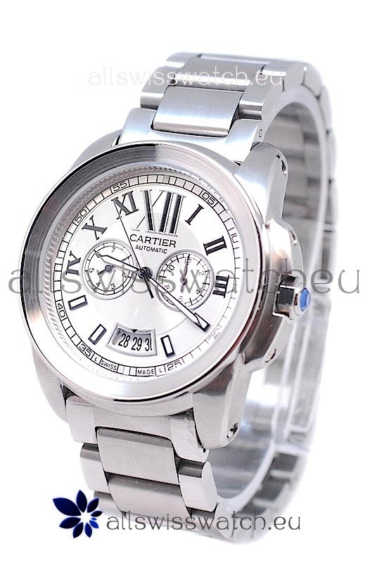 IMG_9085 Calibre De Cartier Automatic in White Dial Replica 2