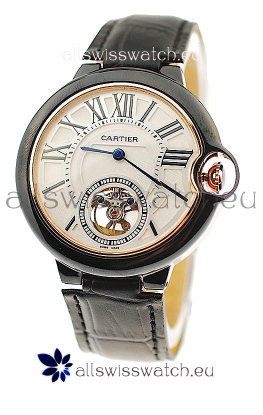 IMG_9085 Ballon Bleu De Cartier flying Tourbillon in White Face Replica 2