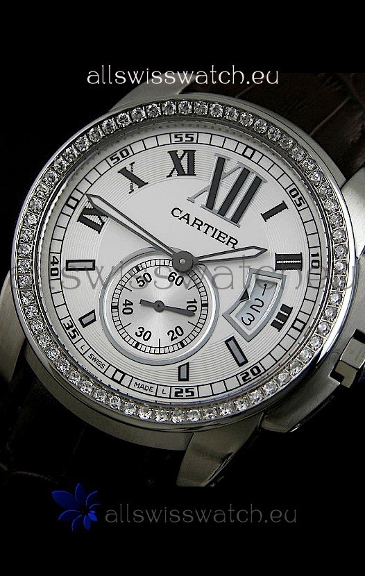 IMG_9085 Cartier Calibre de in White Dial Replica 2
