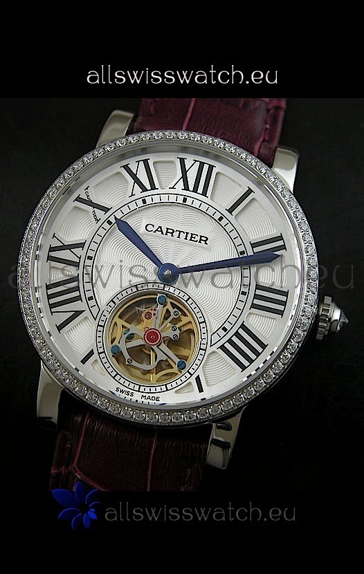IMG_9085 Cartier Ronde de Tourbillon in Diamond Bezel Replica 2