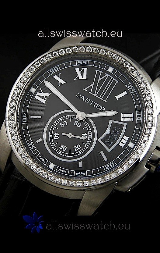 IMG_9085 Cartier Calibre de in Black Dial Replica 2