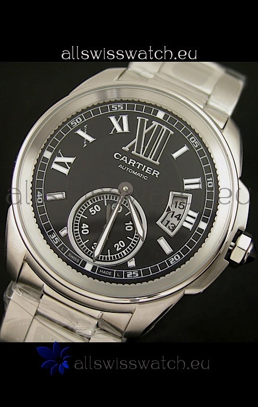 IMG_9085 Calibre De Cartier Automatic in Black Dial Replica 2