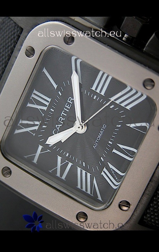IMG_9085 Cartier Santos 100 with Titanium Bezel Replica 2