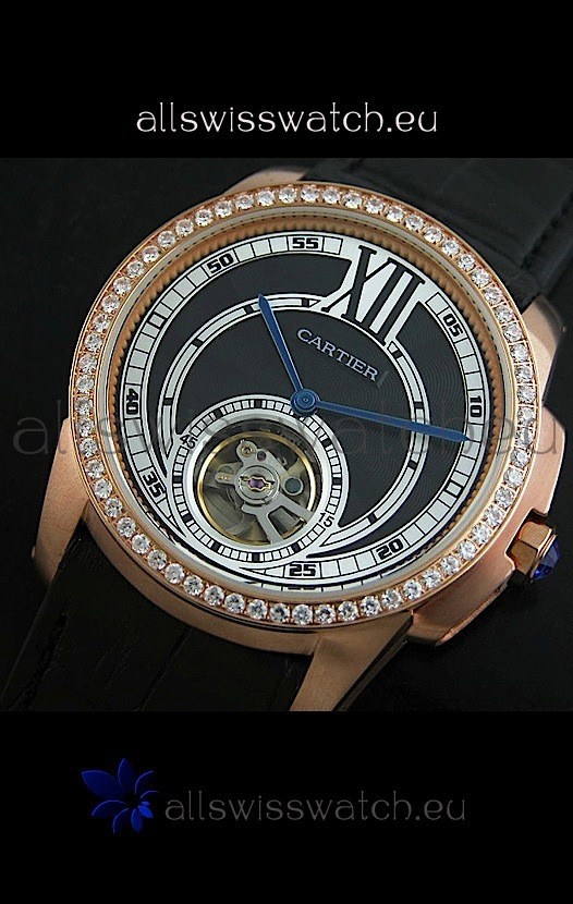 IMG_9085 Calibre De Cartier in Pink Gold Casing Replica 2