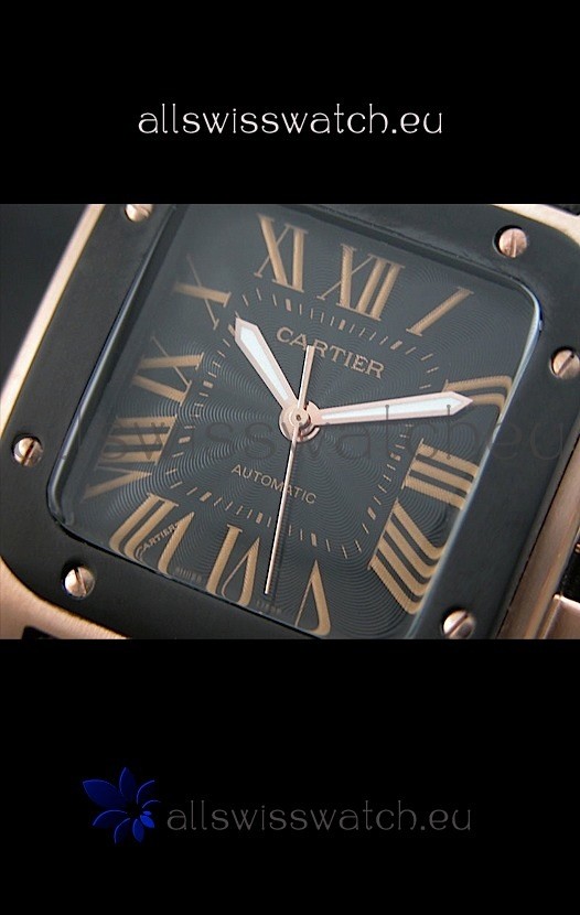 IMG_9085 Cartier Santos 100 in Pink Gold Replica 2