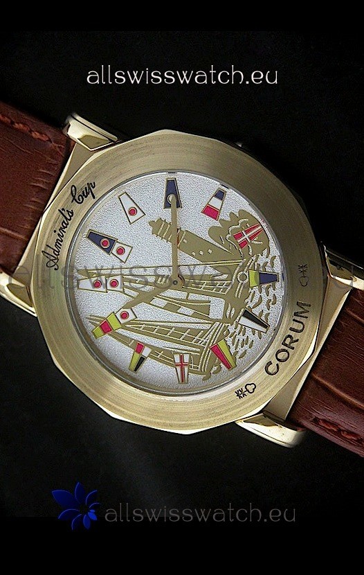 IMG_9085 Corum Admiral's Cup in Brown Strap Replica 2
