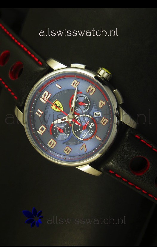 IMG_9085 Scuderia Ferrari Heritage Chronograph in Blue Dial Replica 2