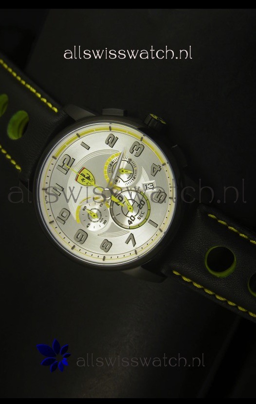 IMG_9085 Scuderia Ferrari Heritage SF107 Chronograph in Black Steel Replica 2