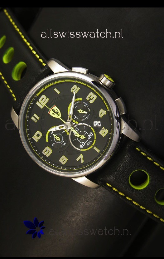 IMG_9085 Scuderia Ferrari Heritage Chronograph in Steel Case Replica 2
