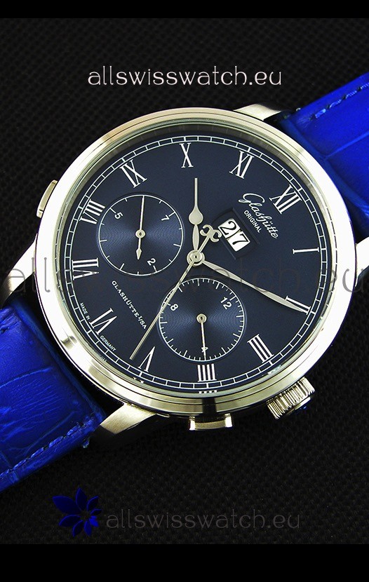 IMG_9085 Glashuette Dual Sub Dial in Blue Dial Replica 2