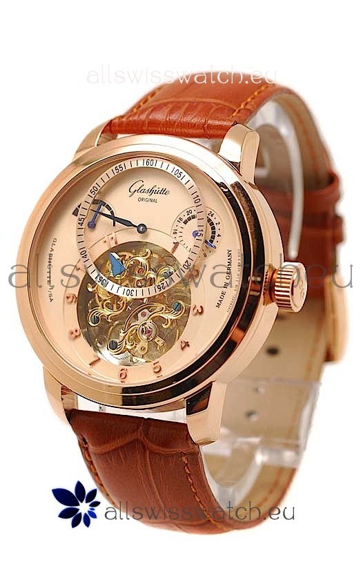 IMG_9085 Glashutte Panaomatic Regulator Tourbillon Pink Gold Replica 2