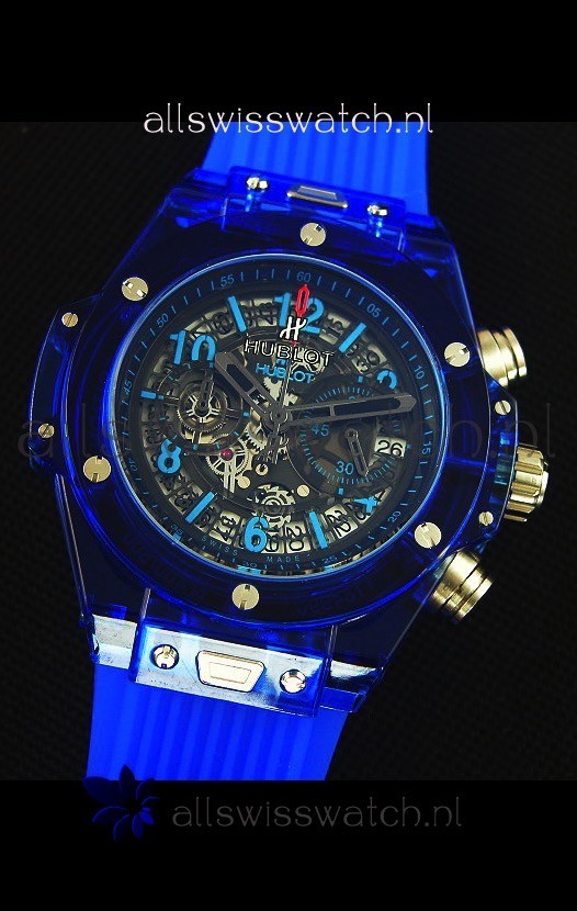 IMG_9085 Hublot Big Bang Unico Blue Sapphire Quartz 45MM Replica 2