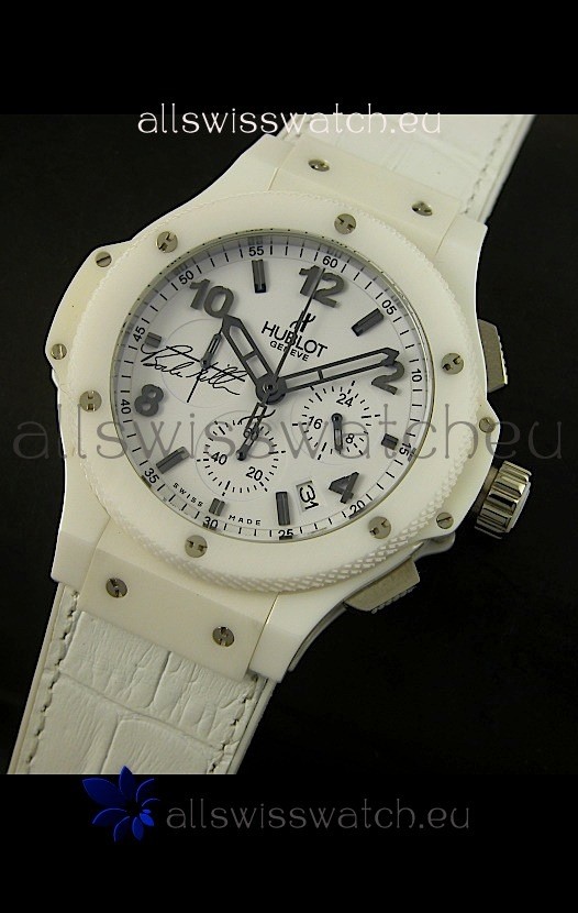 IMG_9085 Hublot Big Bang White Ceramic Case in Quartz Movement Replica 2