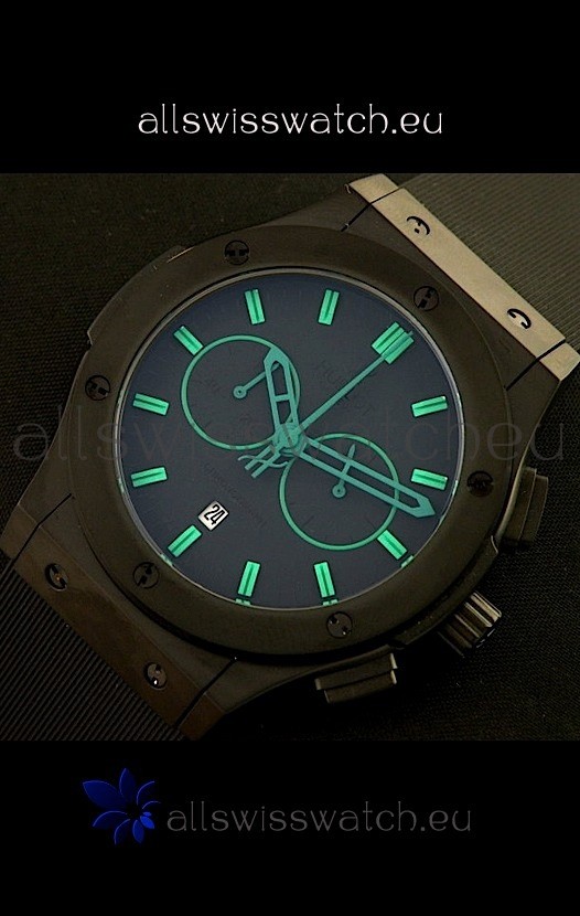IMG_9085 Hublot Big Bang Classic Fusion Chrono with Green Markers Ceramic Case Replica 2