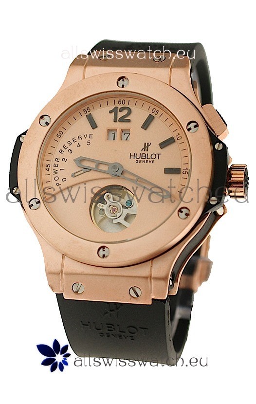 IMG_9085 Hublot Big Bang Big Date Power Reserve Tourbillon in Pink Gold Replica 2