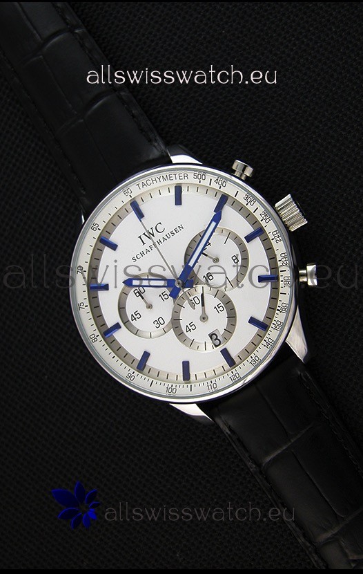 IMG_9085 IWC Schaffhausen Quartz Movement in White Dial Replica 2