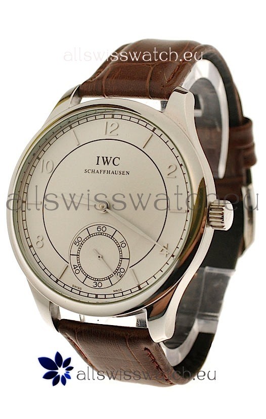 IMG_9085 IWC Portugese Automatic Steel in Brown Strap Replica 2