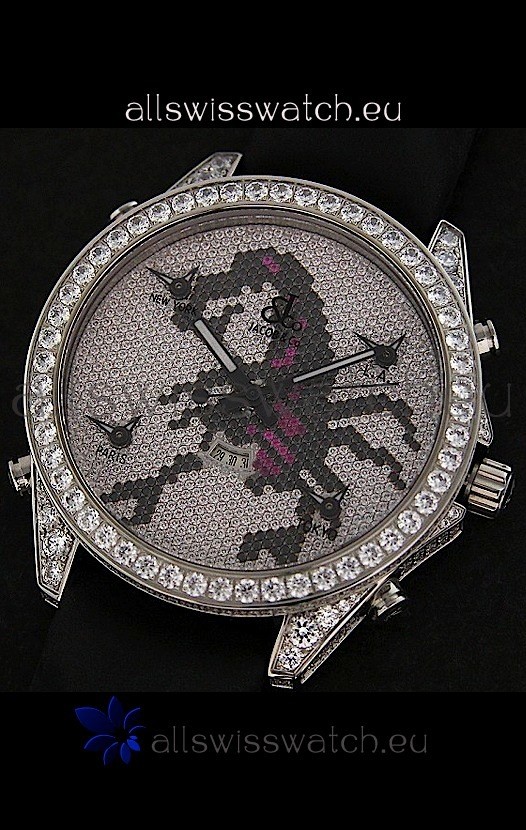 IMG_9085 Five Time Zones J&C Clone in Full Diamonds Replica 2