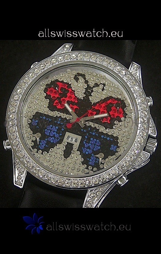IMG_9085 Five Time Zones J&C Clone in Full Diamonds Replica 2