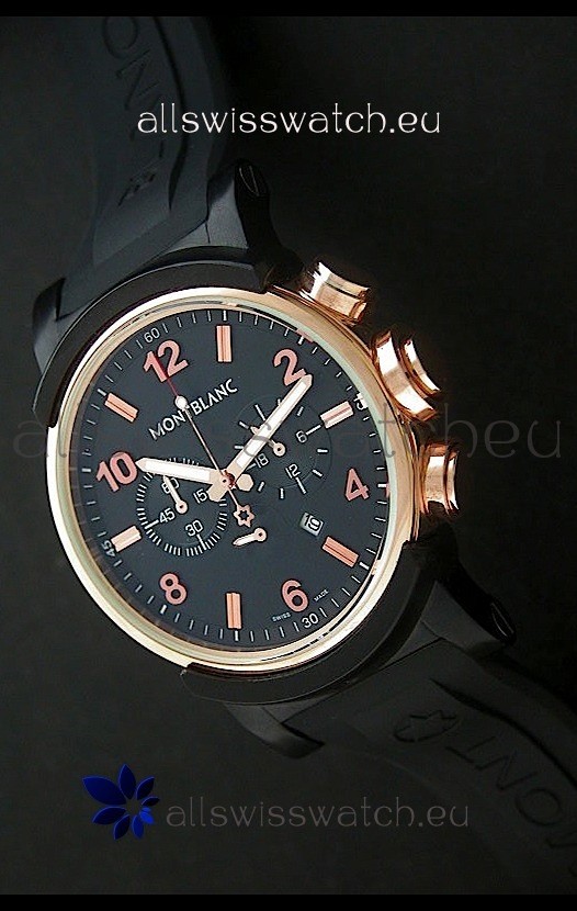 IMG_9085 Montblanc Timewalker Chrono in Rose Gold Casing Replica 2