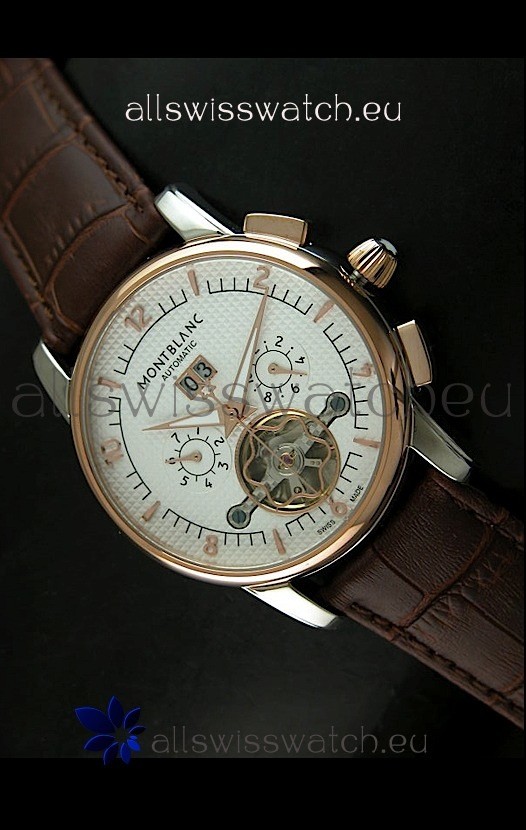 IMG_9085 Mont Blanc Flying Tourbillon with Gold Bezel Replica 2